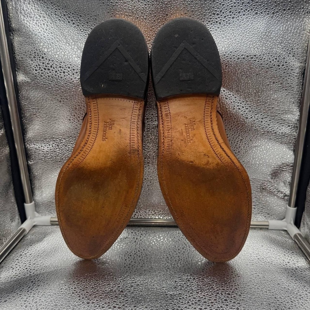 Allen Edmonds Sanford 5267 Walnut Brown Leather Cap Toe Derby Shoes Men 10.5 USA - Picture 13 of 14